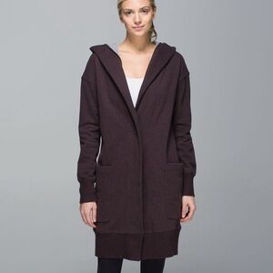 Lululemon Karmacollected Wrap Heathered Rich Earth | Rare Long Hooded Cardigan
